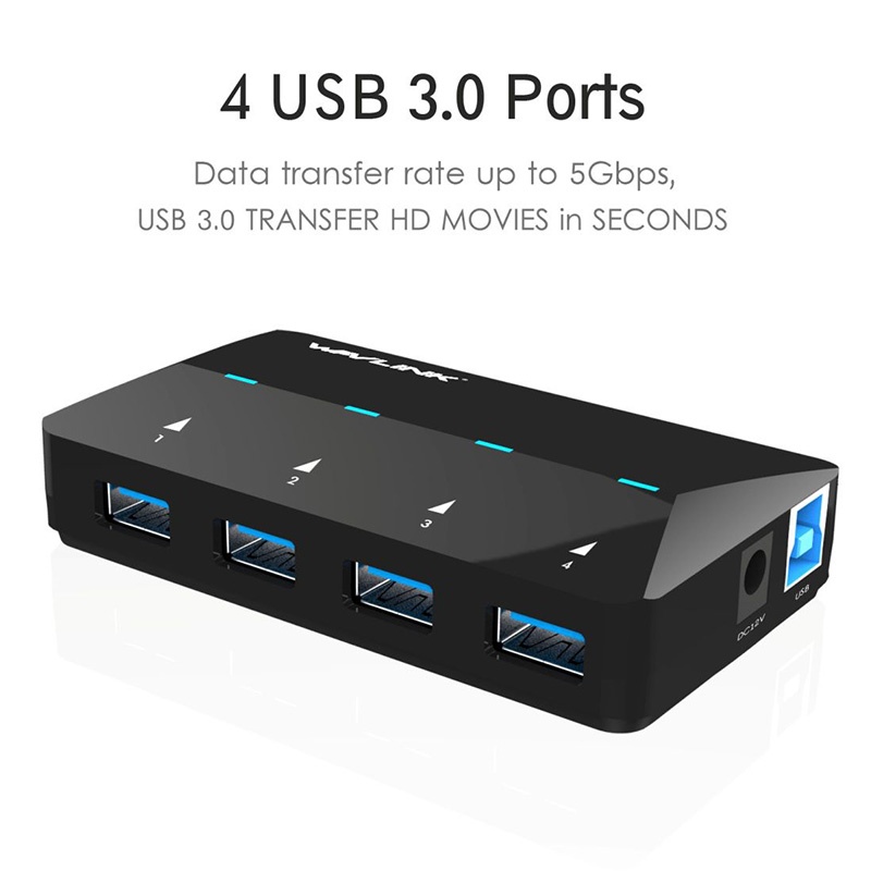 UH3042P1 Superspeed USB 3.0 4 Port HUB with 1 Fast Charging Port 3