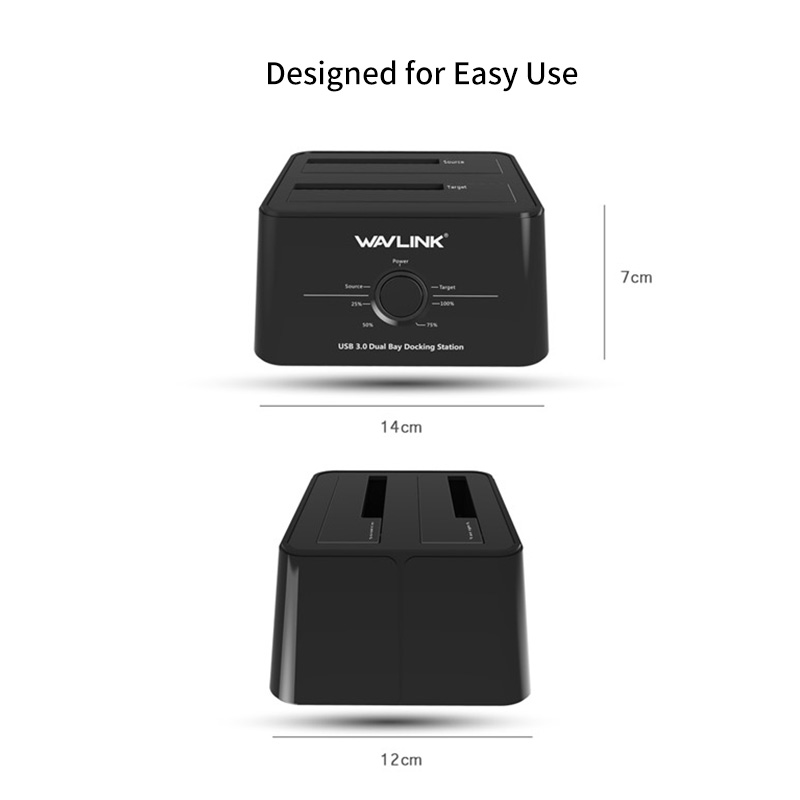 ST334UC USB C to SATA Dual Bay External Hard Drive Docking Station for 2.5/3.5 Inch SSD HDD 4