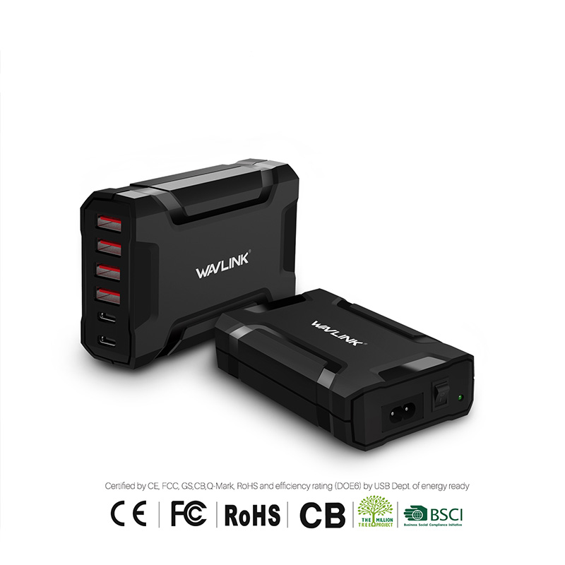 UH1062PC2 Type-C 6-Port 60Watt Smart USB Charging Station 2