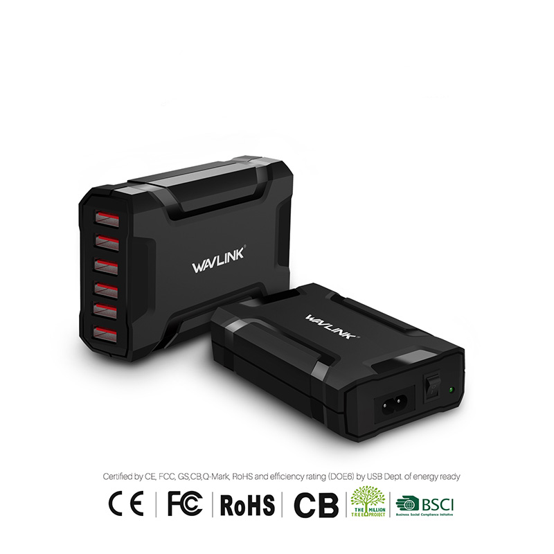 UH1062P 6-Port 60Watt/12A Smart USB Charger 3