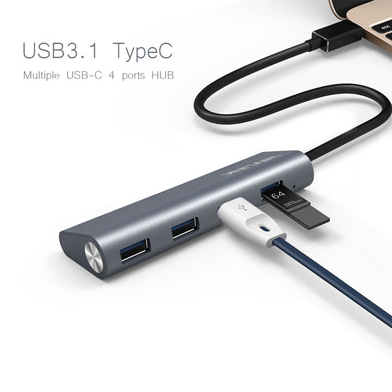 UH3048C SuperSpeed USB-C to USB 3.0 4-Port Aluminum HUB 3