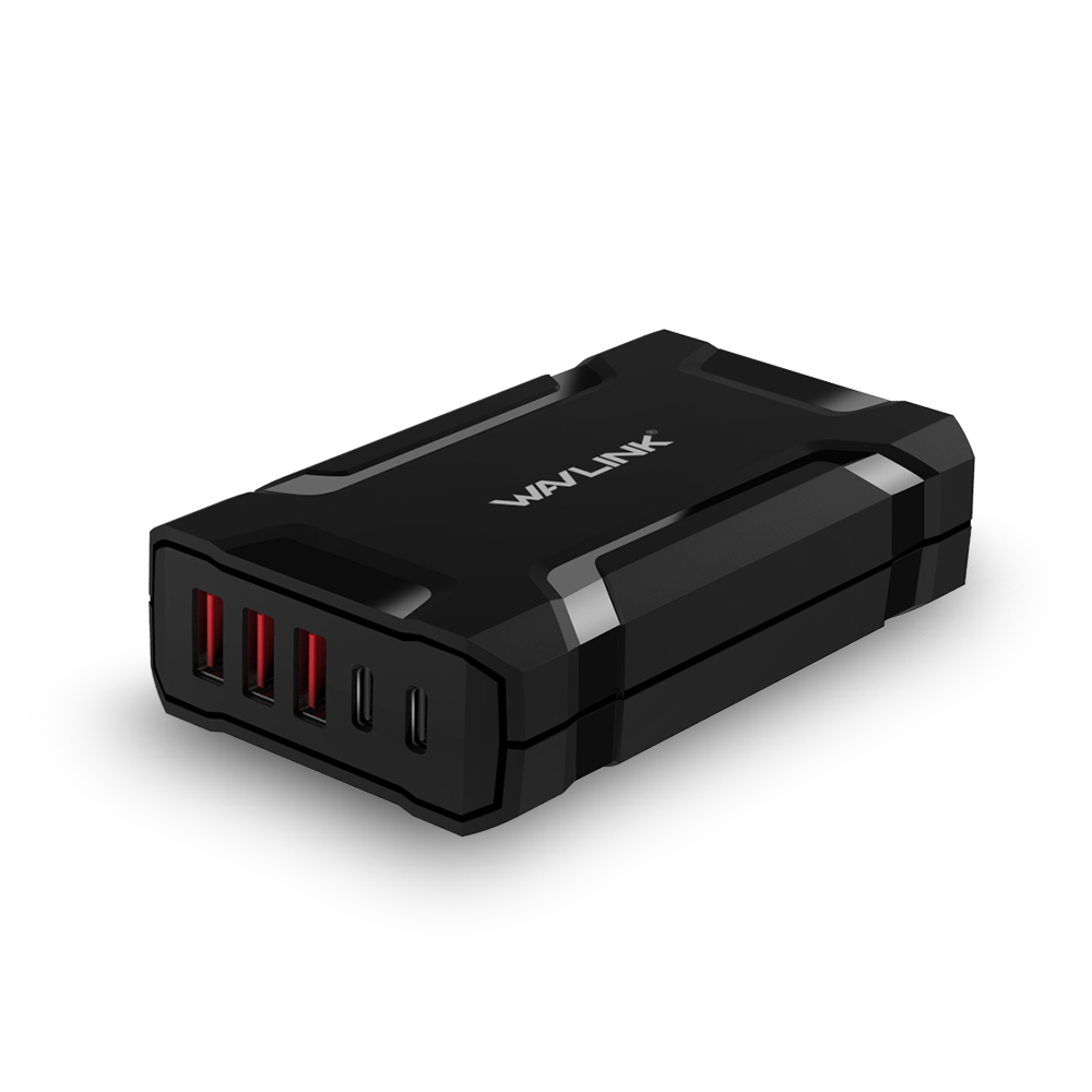 UH1052PC2 Type-C 5-Port 45Watt/9A Smart USB Charger 1