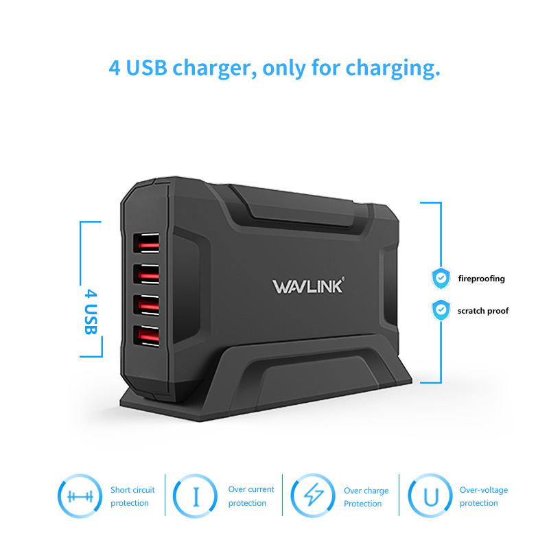 WL-UH1044PV 4-Port Smart USB Charging Station 2