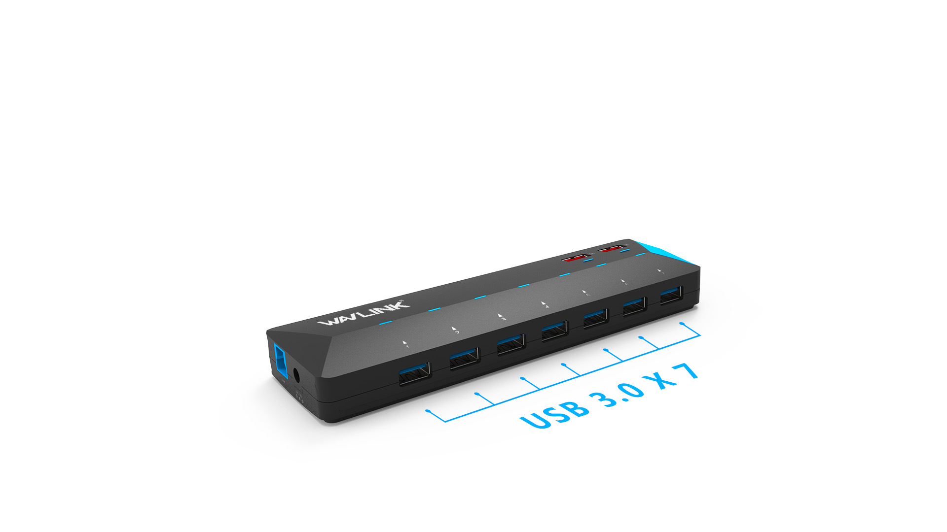 WL-UH3073P2 SuperSpeed 10-Port USB Hub-Wavlink.com