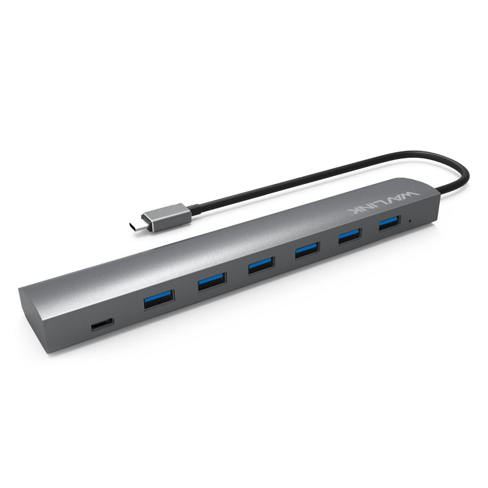 UH3074C1 Superspeed USB-C USB3.1 7 Port Aluminum HUB-Wavlink.com