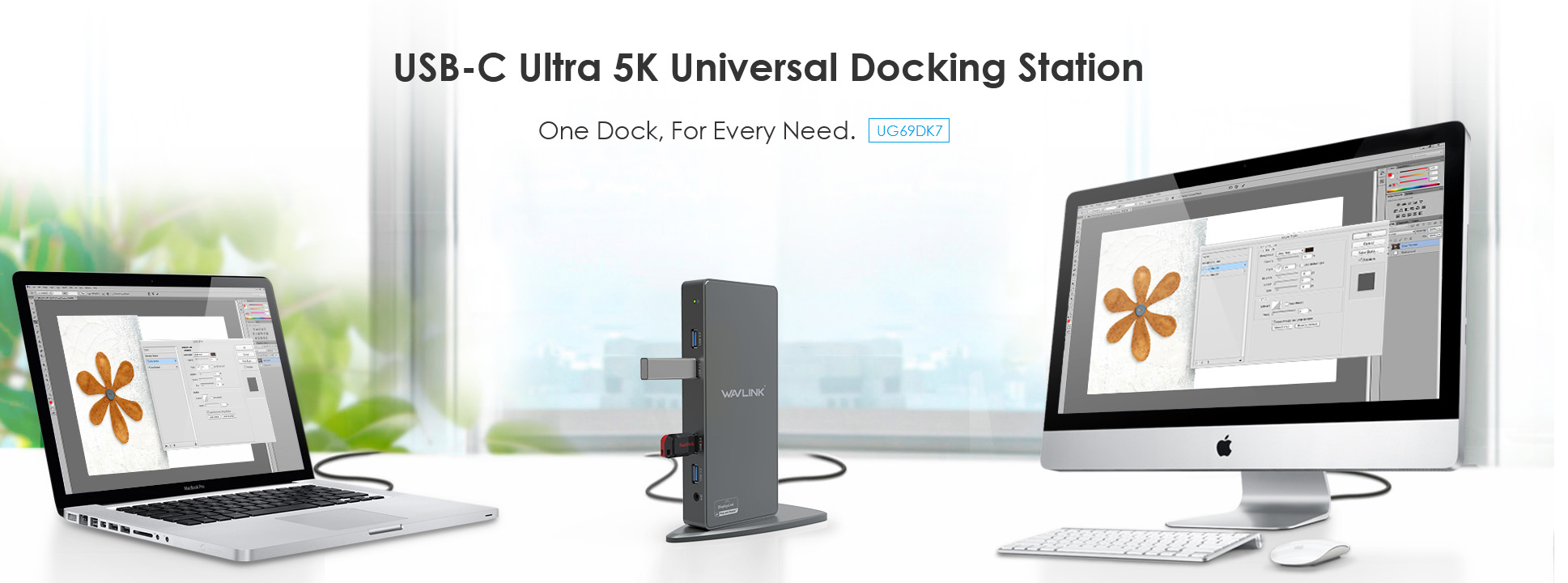 UG69DK7 USB-C Aluminum 4K Display Docking Station