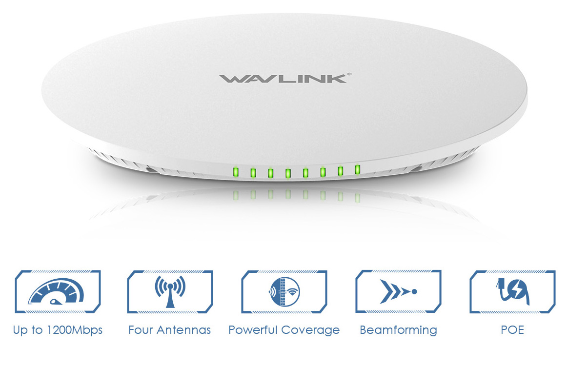 Ceiling Wireless Router Ruijie Wifi 5 RG RAP2200(E) 1267Mbps Ceiling