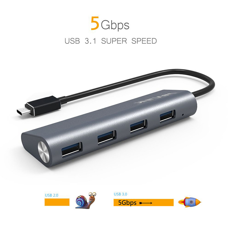 UH3048C SuperSpeed USB-C to USB 3.0 4-Port Aluminum HUB