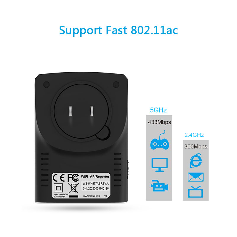 AERIAL D3 WN577A2 AC750 Dual band Wireless AP Range Extender Router aerial-d3-wn577a2-ac750-dual-band-wireless-ap-range-extender-router