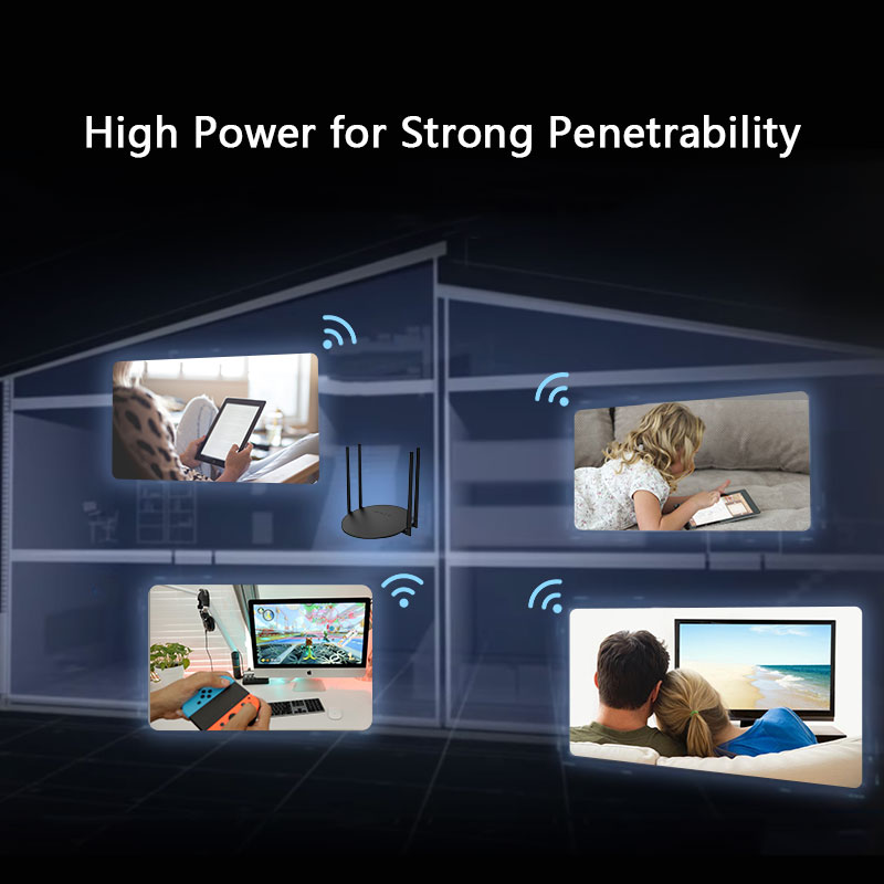 QUANTUM D4H – AC1200 Wireless Dual-band High Power Smart Wi-Fi Router with High Gain Antennas 3