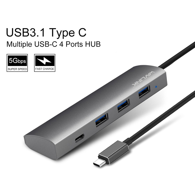 UH3047C1 SuperSpeed USB 3.0 4-Port Aluminum HUB 2