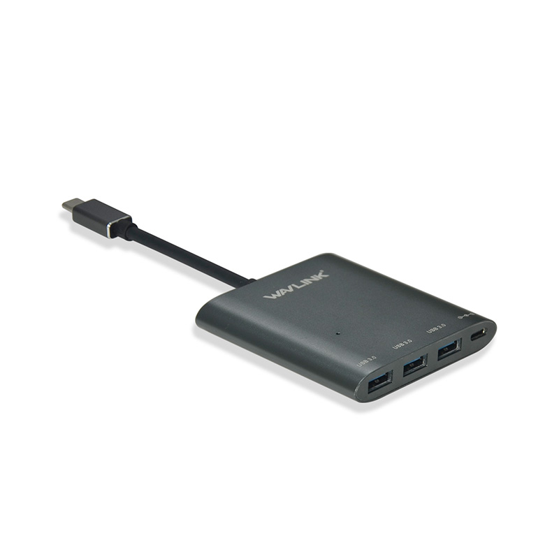UHP3401 USB-C 4 Port Aluminum HUB  With Power Delivery