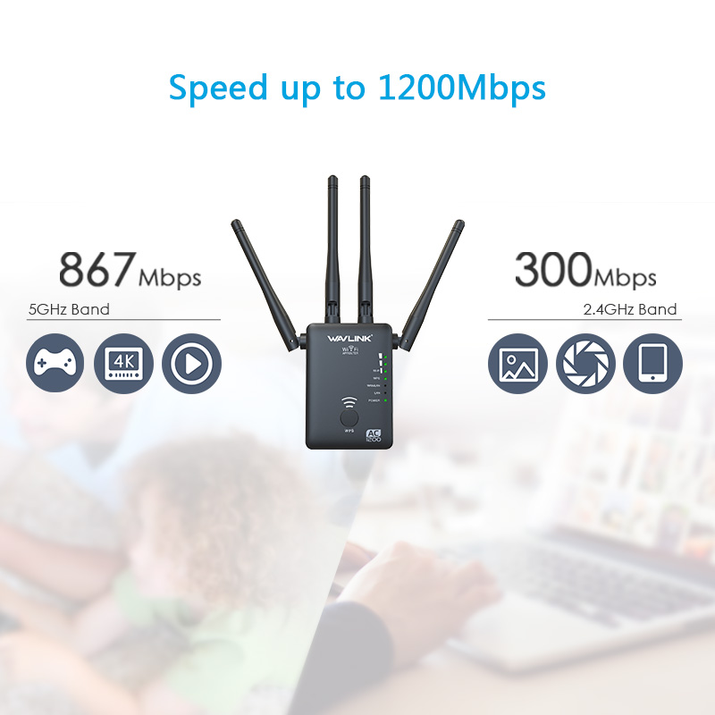 AERIAL D4 WN575A3 AC1200 Dual-band Wireless AP/Range Extender/Router ...