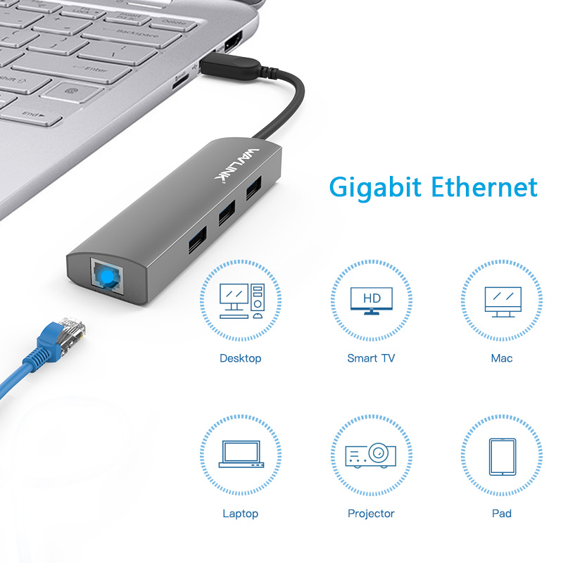 UH3031G USB 3.0 4-Port Hub with Gigabit Ethernet 4