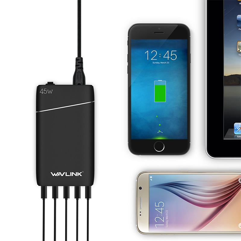 UH1051P 5-Port 45Watt Smart USB Charging Station 3