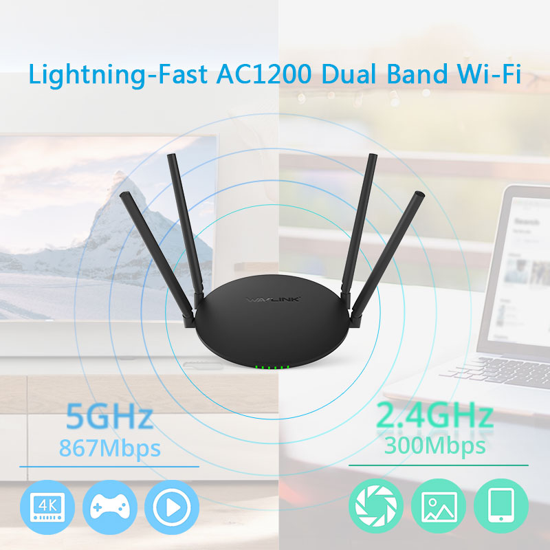 QUANTUM D4H – AC1200 Wireless Dual-band High Power Smart Wi-Fi Router with High Gain Antennas 2