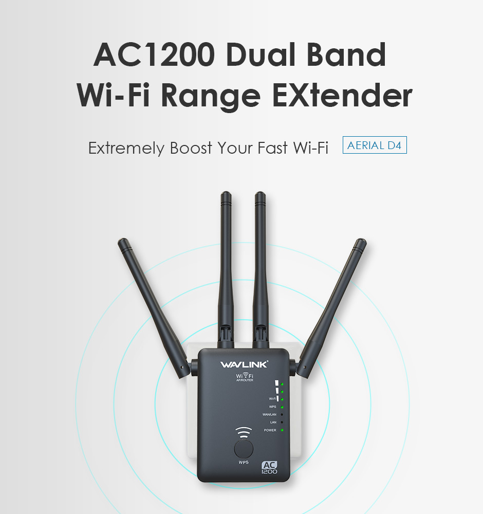 Aerial D4 Wn575a3 Ac1200 Dual Band Wireless Ap Range Extender