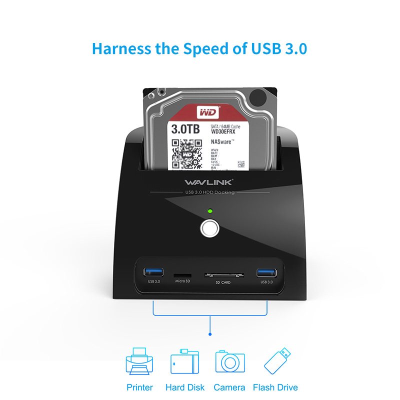 ST335A USB 3.0 to SATA Hard Drive Docking Station for 2.5” & 3.5” HDD SSD 3